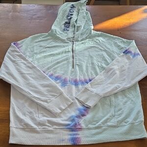 Peloton Quarter Zip Tie-Dye Hooded Sweatshirt Size XL